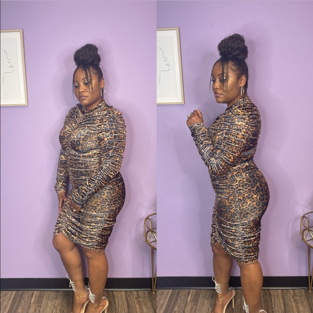 NEW Leopard Scrunch Dress